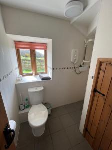 ein Bad mit einem weißen WC und einem Fenster in der Unterkunft The Corn Store in Porthtowan + 15 Fotos