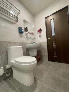 Koupelna v ubytování Mian Bao Homestay