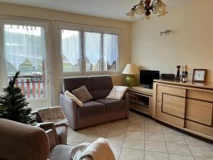 TV a/nebo společenská místnost v ubytování Appartement cosy au pied des pistes, 2 chambres - FR-1-515-161