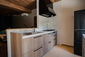 Kuchyň nebo kuchyňský kout v ubytování NEWOPEN Villa lanikai
