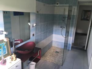 Ett badrum på Le Clos Crista Galli
