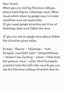 a line drawing of a page of a poem at Florence Cottage in Beddegama