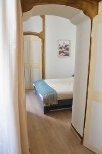 1 dormitorio con 1 cama en una habitación en Le Chateau, en Évian-les-Bains