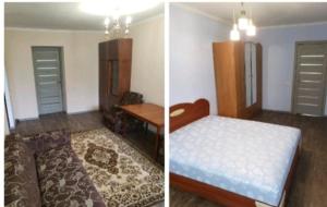 Ένα ή περισσότερα κρεβάτια σε δωμάτιο στο Apartment Tiraspol Karl Marx
