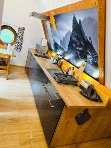 A television and/or entertainment centre at Apartamenty Krokiew