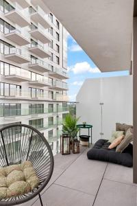 Balkón nebo terasa v ubytování Floreasca Apartament on Business Centre