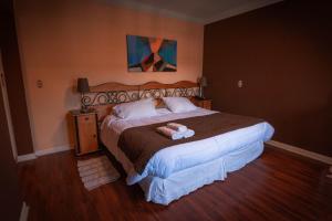 Cama ou camas em um quarto em Hotel Inti Kuyen Plaza