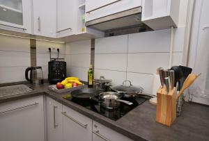 Kuchyň nebo kuchyňský kout v ubytování Kinder Apartman