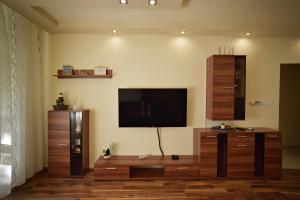 TV a/nebo společenská místnost v ubytování Kinder Apartman