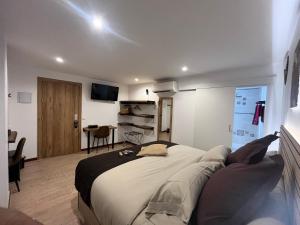 a bedroom with a large white bed in a room at Emilysuites - Malaga Centro Historico in Málaga