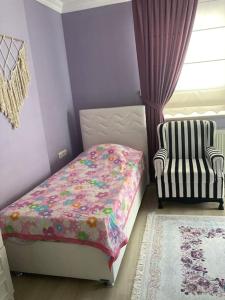 Postel nebo postele na pokoji v ubytování Yazlık