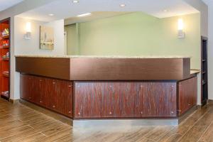 a lobby with a counter in a room at Residence Inn Chicago Deerfield in Deerfield