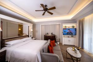JW Marriott Sanya Haitang Bay Resort & Spa的电视和/或娱乐中心