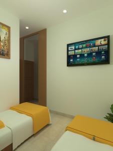 Letto o letti in una camera di The Cabin Hotel Mantrijeron