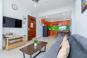 Kuchyň nebo kuchyňský kout v ubytování VUNG TAU GOLDSEA near Back Beach