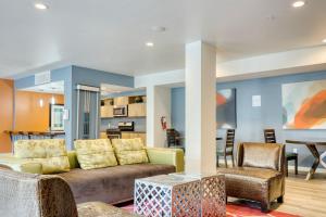 a living room with a couch and a dining room at El Segundo 1BR w Den Pool Lounge nr LAX LAX-795 in Hawthorne