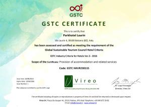 a flyer for a ces scientific certificate at Parkhotel Laurin in Bolzano