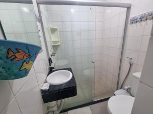 Koupelna v ubytování Estalagem Maceió