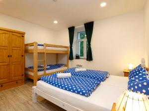 a bedroom with two beds and a bunk bed at Apartment Přehrada Souš by Interhome in Desná
