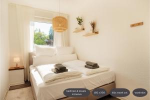 Postel nebo postele na pokoji v ubytování happyhome mitten im HARZ - direkte Wanderwege - Bachplätschern - Küche - Kinderfreundlich - Paare und Freunde