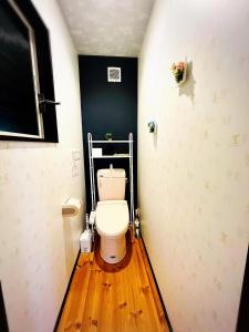 a small bathroom with a toilet in a room at 白浜リゾート・源 in Kanayama +29 photos