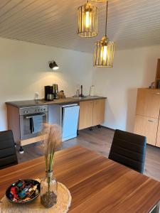 Kuchyň nebo kuchyňský kout v ubytování Ferienwohnung MaLi