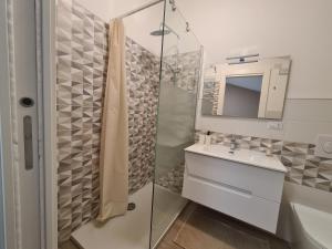 Koupelna v ubytování B&B Al Quadrato