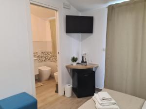 Koupelna v ubytování B&B Al Quadrato