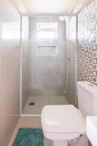 Bilik mandi di Loft 102 - Espaço Praia Aptos