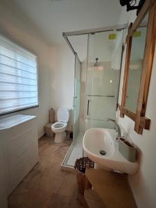Ένα μπάνιο στο Apartamento Ritmo do Mar