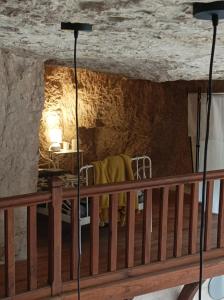 Posteľ alebo postele v izbe v ubytovaní Gite des Perreyeurs - maison troglodyte avec vue sur Loire