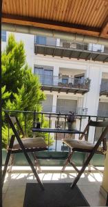Balkón nebo terasa v ubytování Comfy apartment near the port and the center of Volos