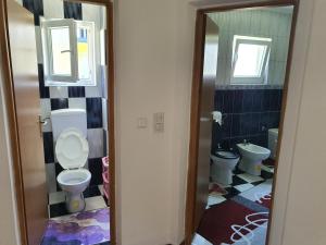 a bathroom with a toilet and a sink at Kuća na dan aseea 