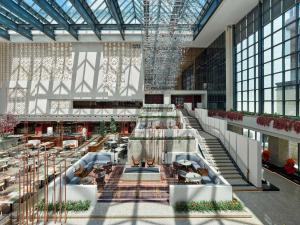a rendering of the lobby of a building at Hilton Shigatse in Shigatse