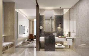 Koupelna v ubytování Doubletree By Hilton Xian Fengdong + 15 fotografií
