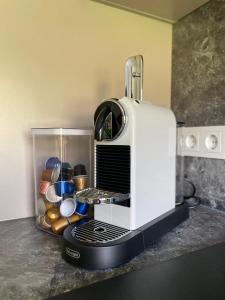 Dapur atau dapur kecil di Ferienwohnung am Liederbach