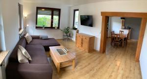 Posezení v ubytování Ferienwohnung Panorama