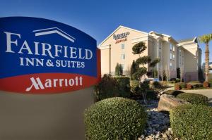 a sign for the fairfield inn and suites at Fairfield Inn & Suites by Marriott Waco North in Waco