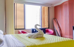 Voodi või voodid majutusasutuse Hostal Antares toas