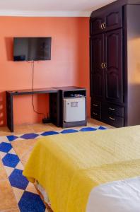 TV a/nebo společenská místnost v ubytování Hostal Antares