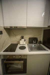 Kuchyň nebo kuchyňský kout v ubytování Etheras Luxury apartment