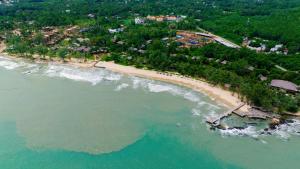 an aerial view of a beach and the ocean at Emerald Garden Retreat in Phú Quốc