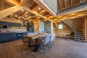 Köök või kööginurk majutusasutuses Les chalets d'Éléna