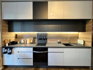 Kuchyňa alebo kuchynka v ubytovaní Apartament z ogródkiem