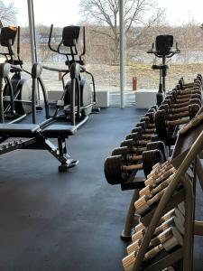 Fitness centrum a/nebo fitness zařízení v ubytování Runö Möten & Events