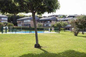 A garden outside Olabide by Smiling Rentals