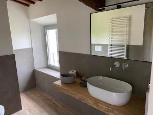 Koupelna v ubytování Ca Baruffa B&B