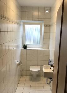 Koupelna v ubytování Ferienwohnung Entenquack