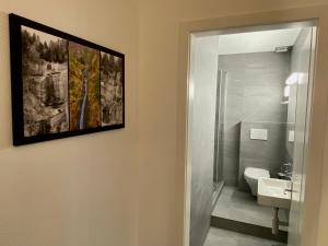 Ένα μπάνιο στο Beautiful flat with nice lake and mountain views