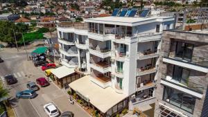 an aerial view of a building in a city at Apartment Hotel Prego in Ulcinj